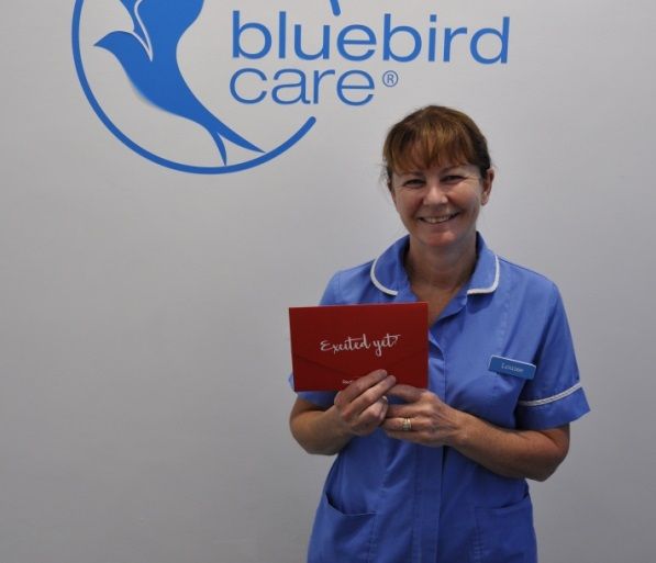 Cares award given to team member at Bluebird Care Gravesend and Dartford
