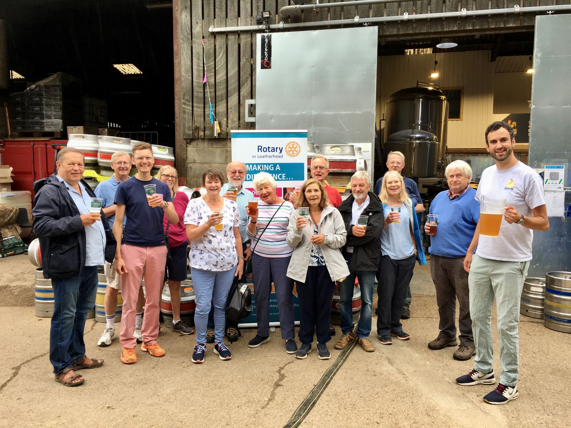 Rotary members enjoy private tour of brewery in Dorking