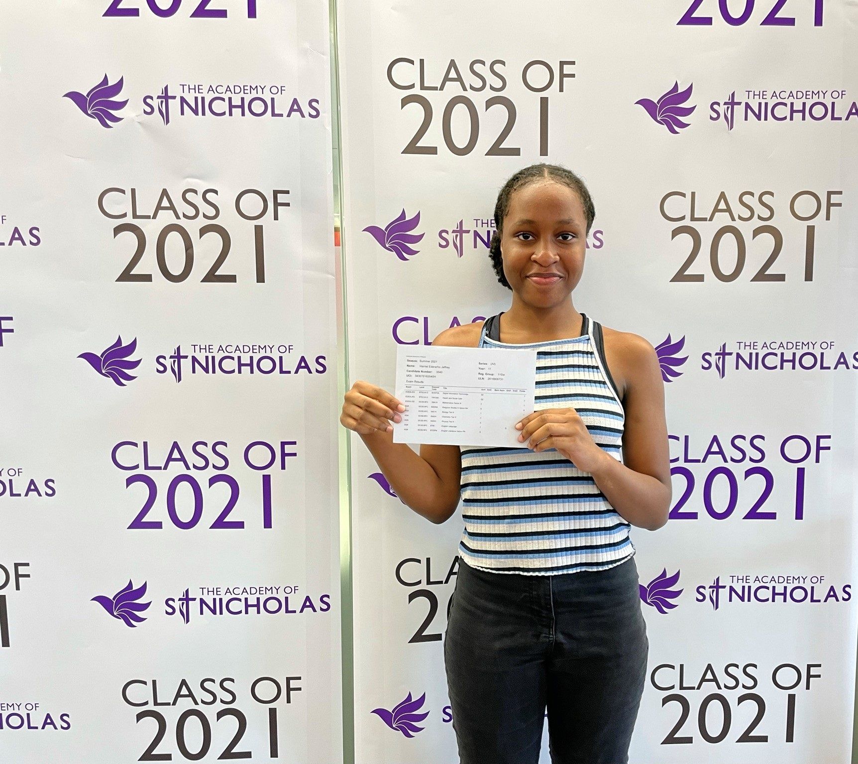 Academy of St Nicholas celebrate GCSE students success