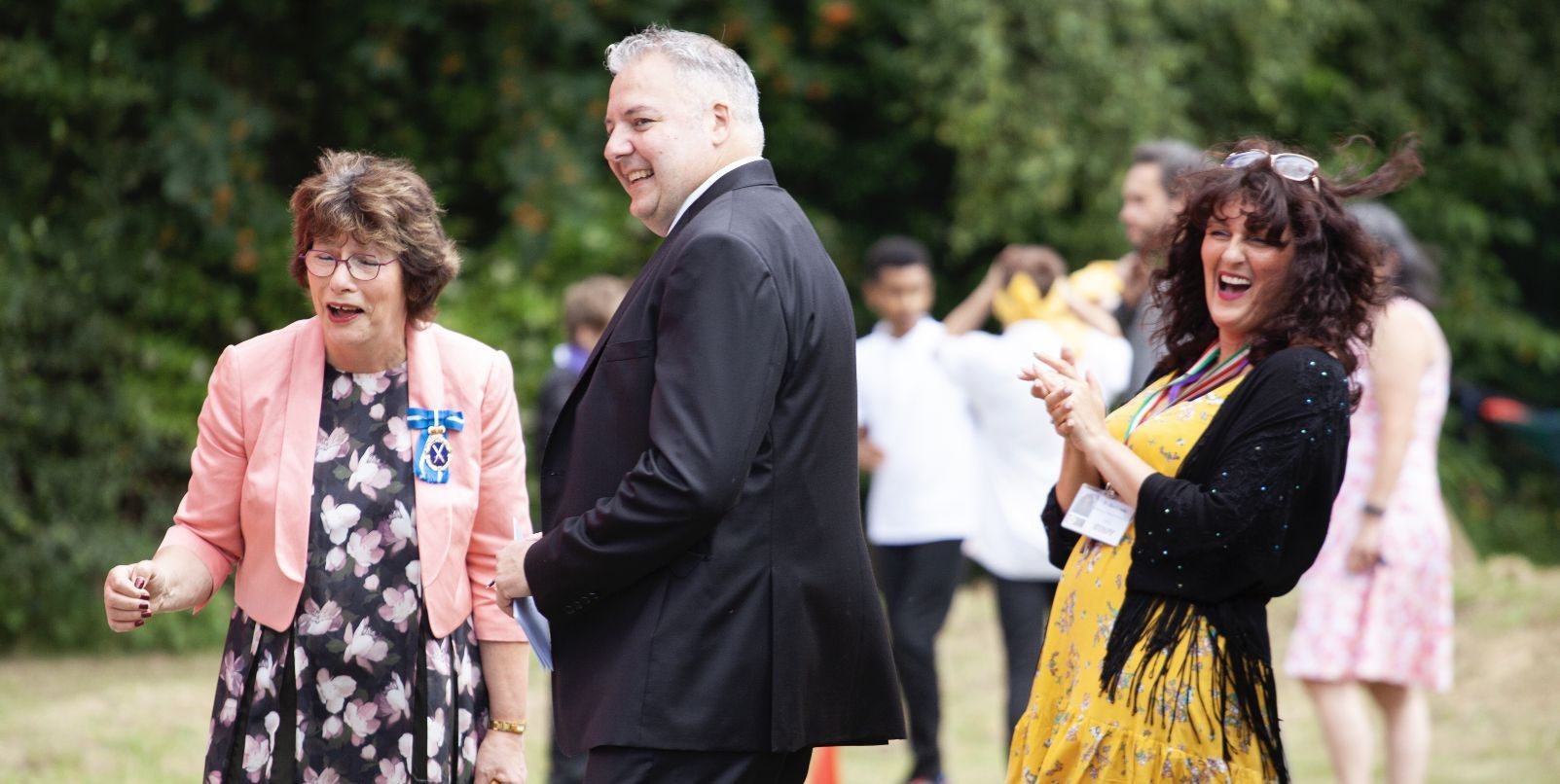 High Sheriff visits Urmston school for garden party festivities