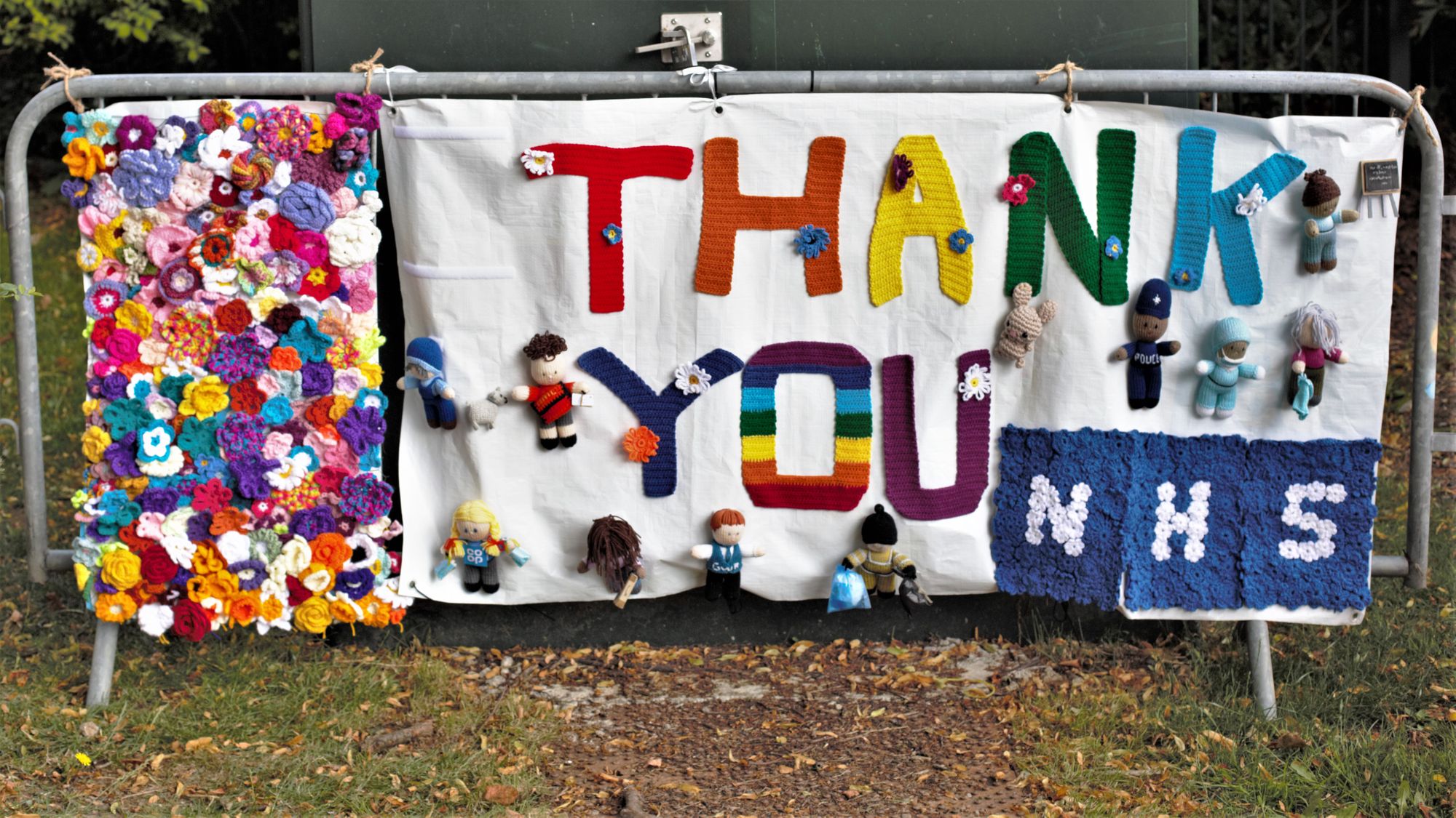 Yarn bombing display 'thank you' to key workers proves a hit at Carmarthen park