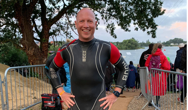 Steve Lindsey finishes 'world's longest' single-day triathlon