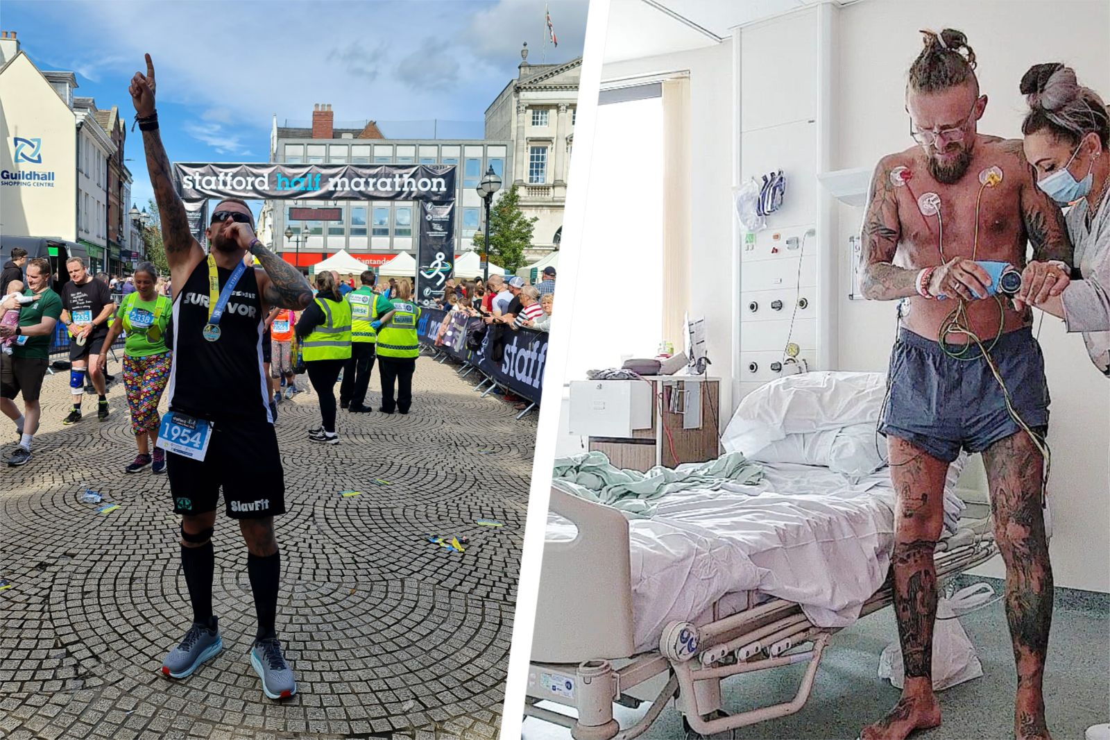 Man who overcame sepsis in the summer completes Stafford Half Marathon