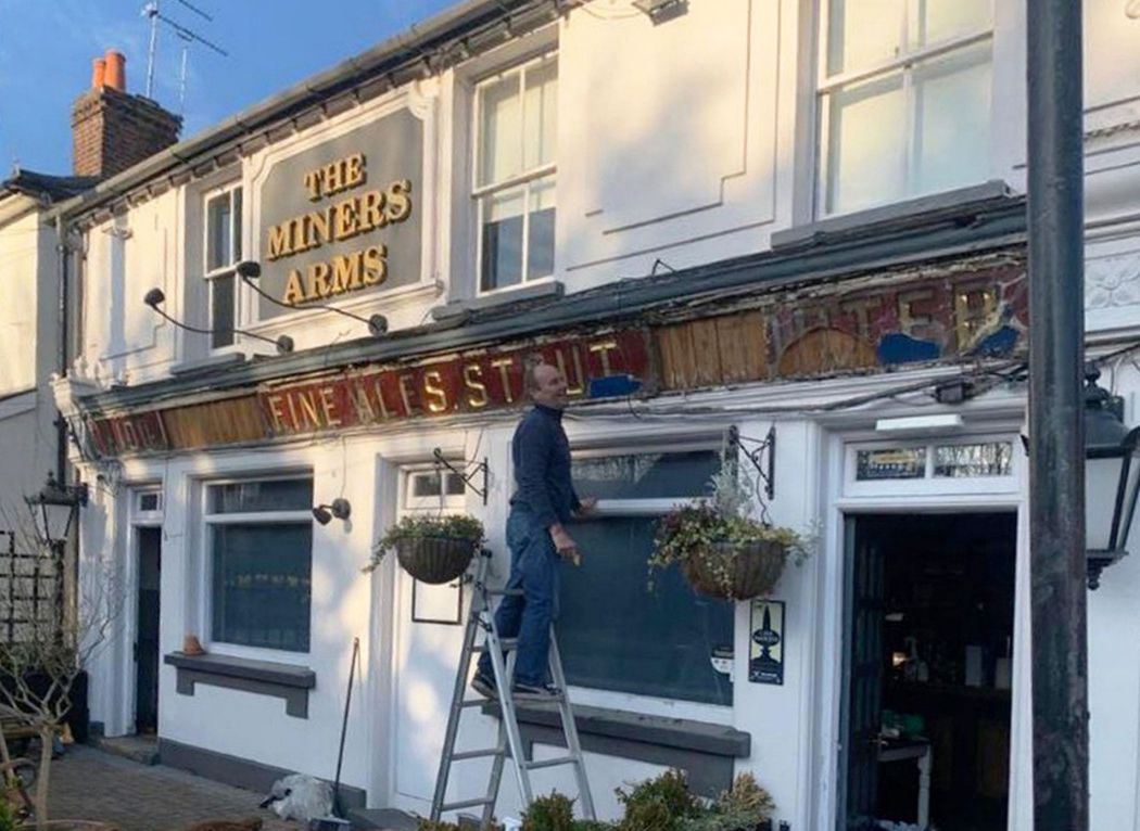 100-year-old signage uncovered on Sevenoaks pub
