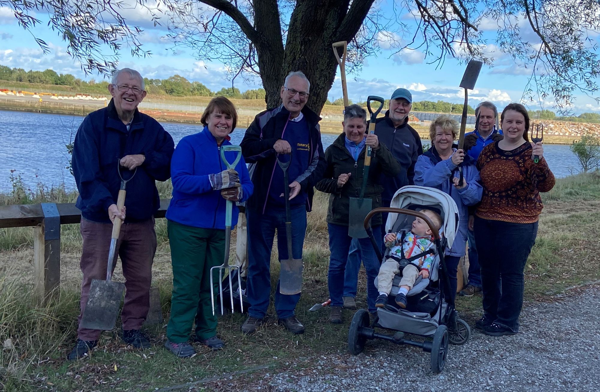 Students and Rotary Club members bring colour to the River Tees