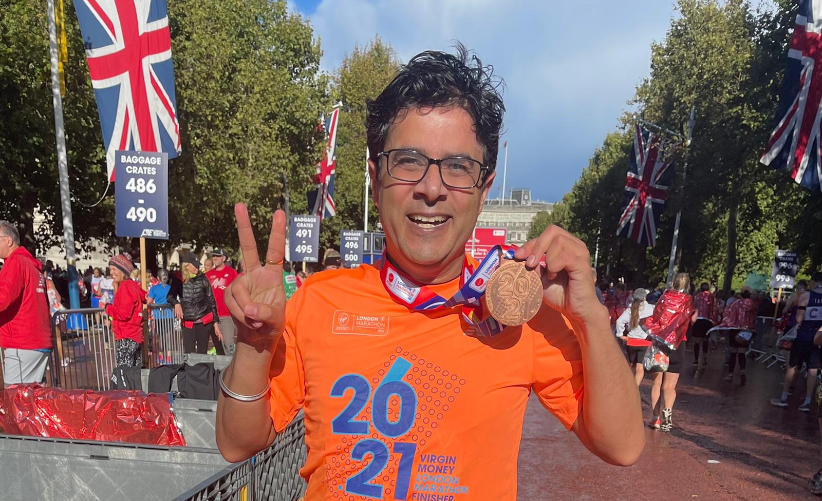 Croydon man completes London and Boston marathons to raise funds for Neurokinex Kids