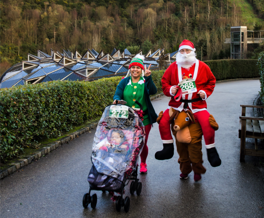One month to go for Santas on the Run Goes Freestyle charity race at Eden Project