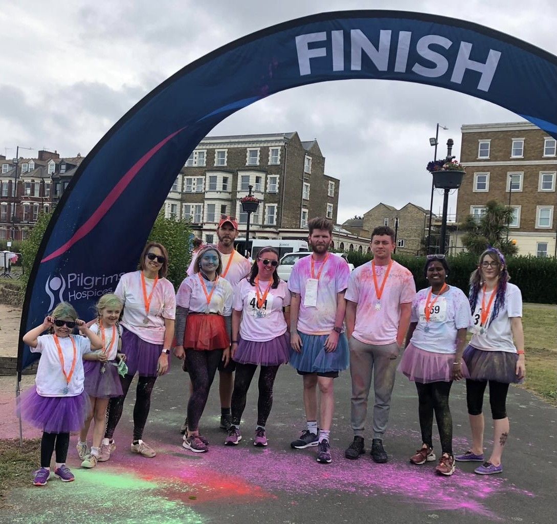 NHS team get colourful in Cliftonville for local hospice care in memory of colleague