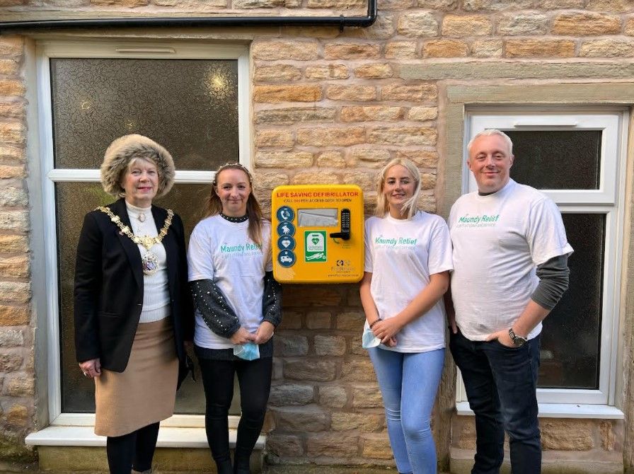 New defibrillator unveiled at Accrington's Maundy Relief