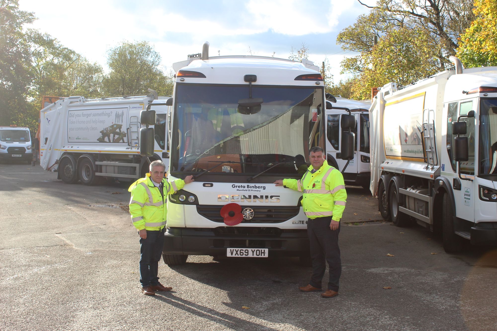 Waste fleet wear poppies with pride