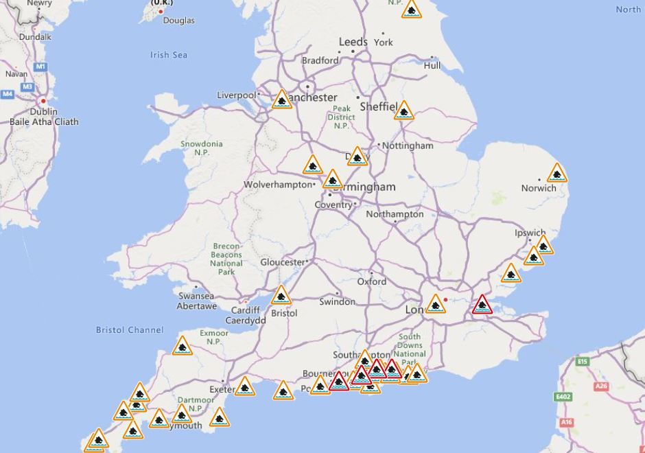 Dozens of flood alerts issued as Storm Barra brings severe weather
