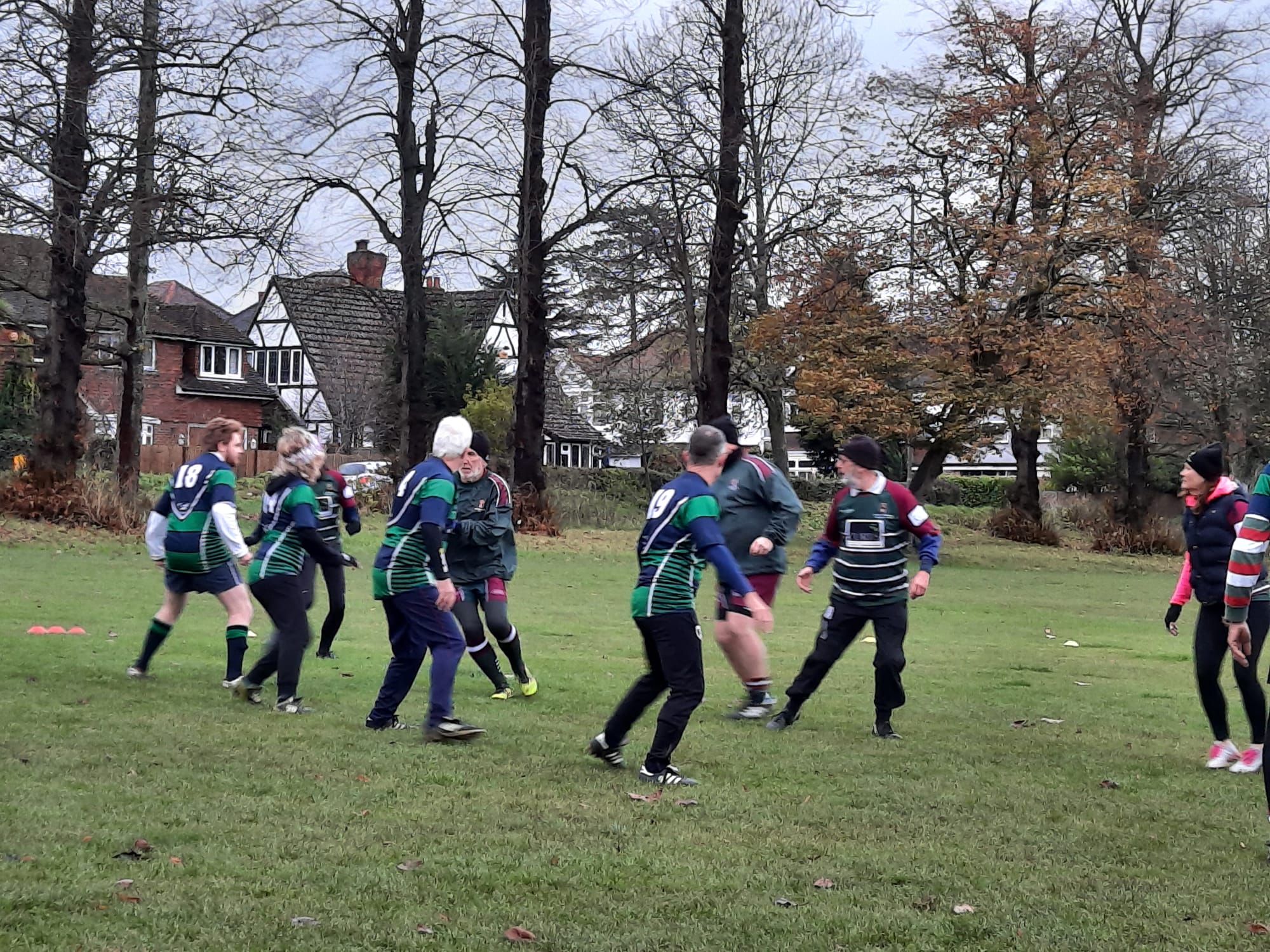 Guildfordians and Old Reigatians brave the cold for walking rugby