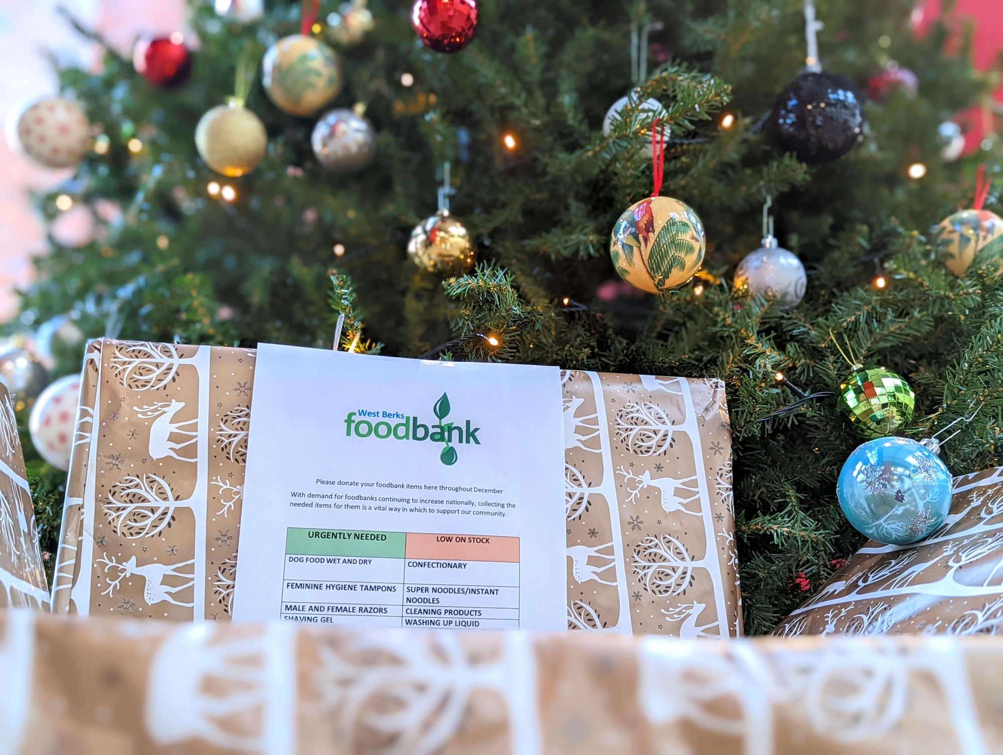 Festive food bank collections in Newbury will help local families this Christmas