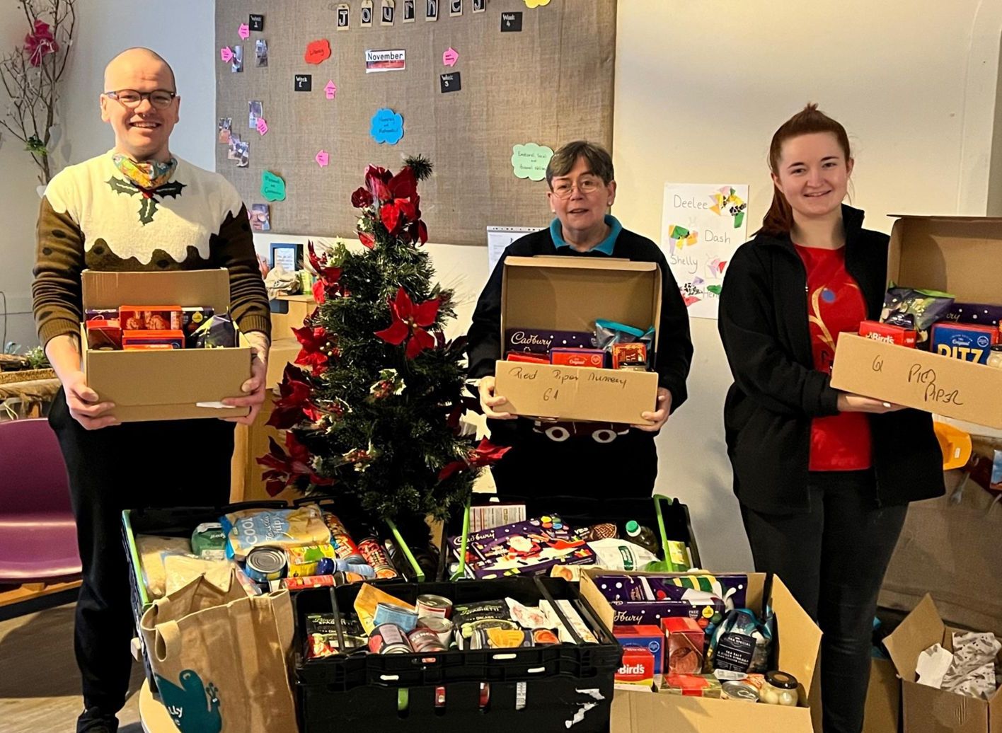 Parents at Glasgow nursery kindly donate food for the Trussell Trust