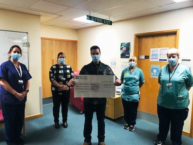 Donation to staff wellbeing suite at Ayrshire hospital