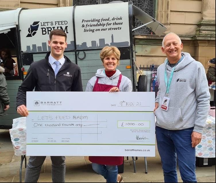 Birmingham homeless charity helping hundreds of people receives £1,000 donation