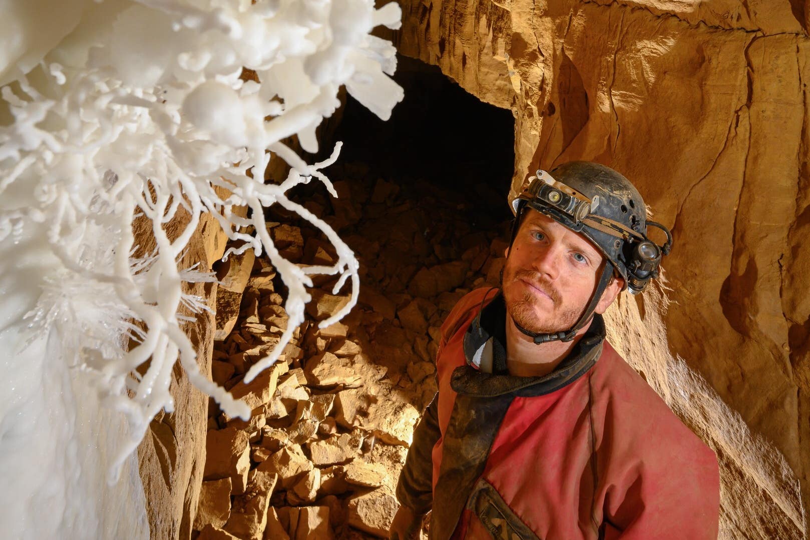 Man trapped in Welsh cave for 54 hours joins rescue team that saved him