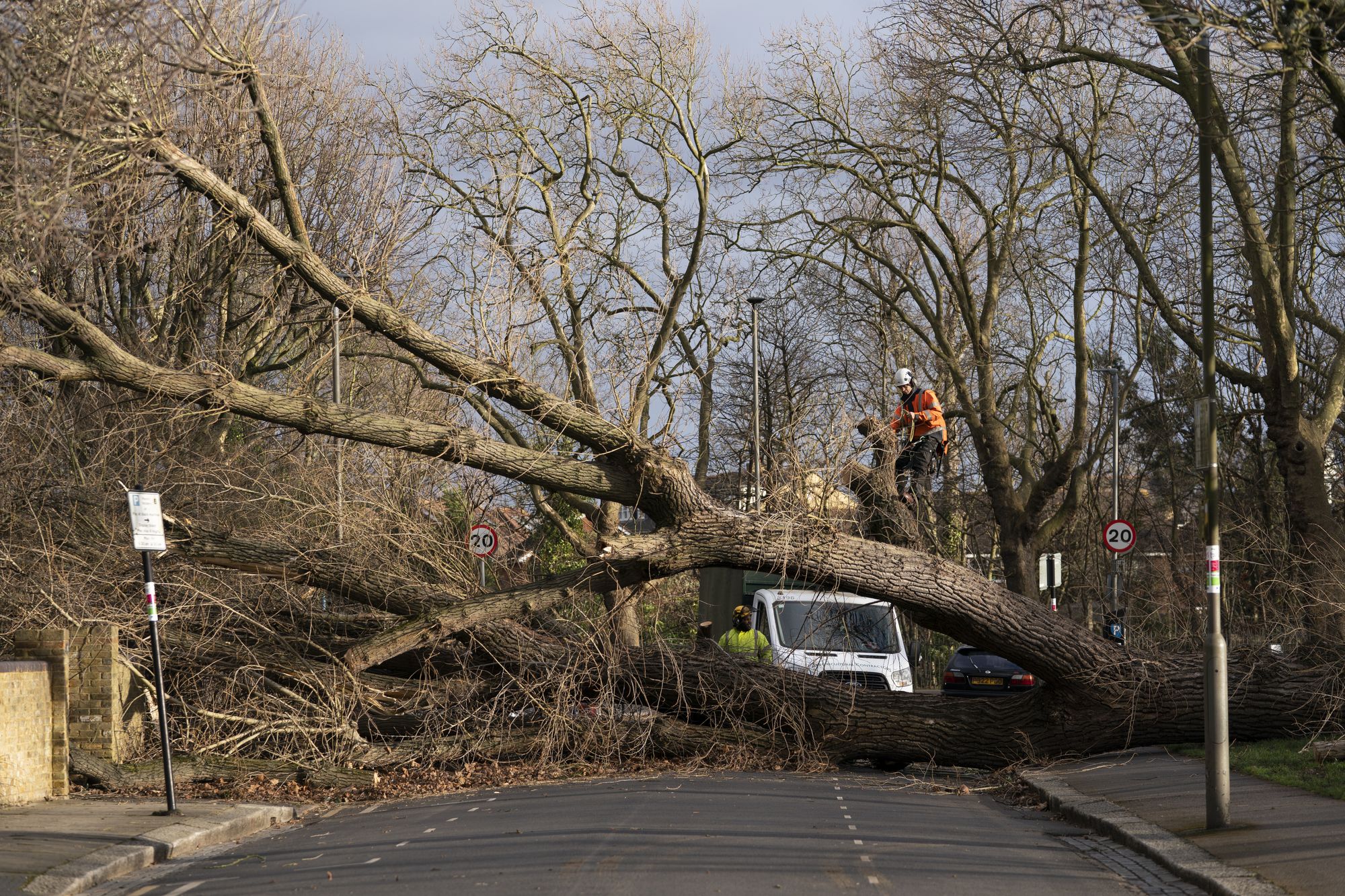 One dead and others injured as 120mph Storm Eunice batters UK and Ireland