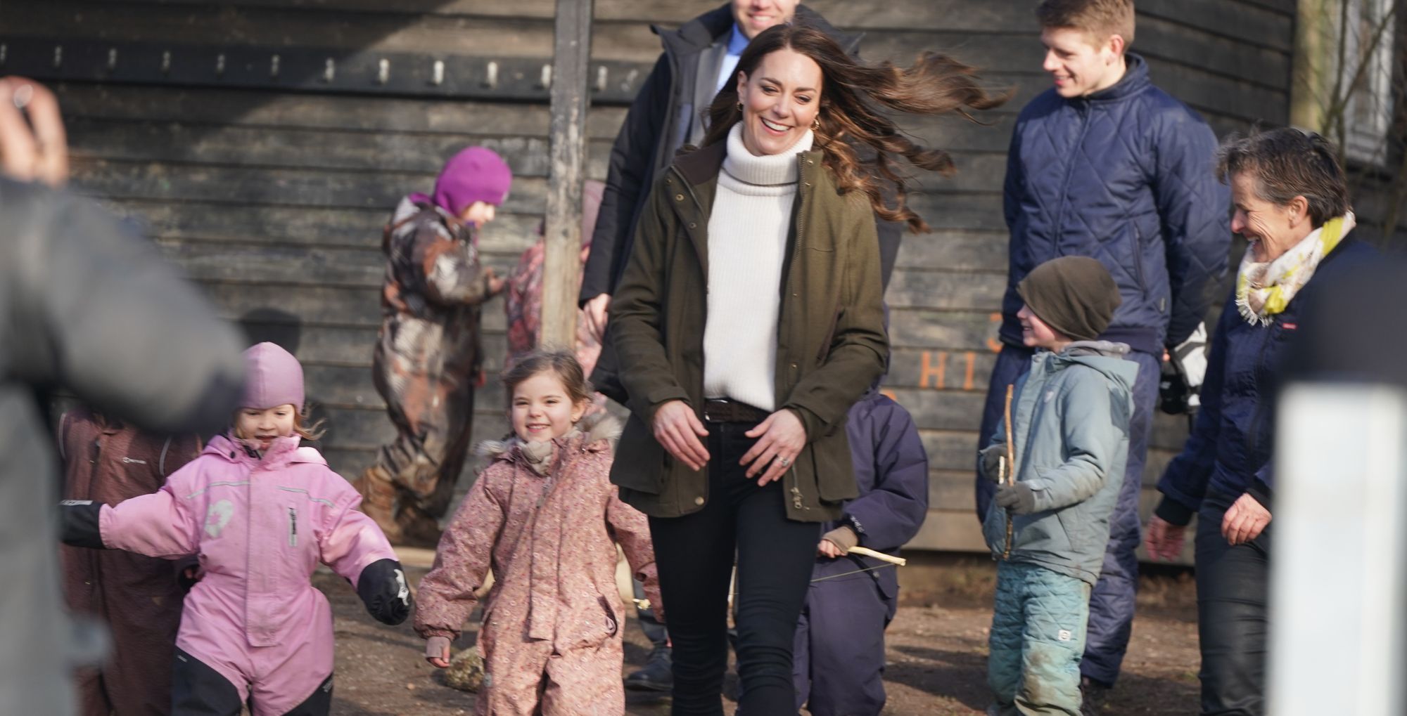 Kate joins children at forest nursery school on Denmark fact-finding visit
