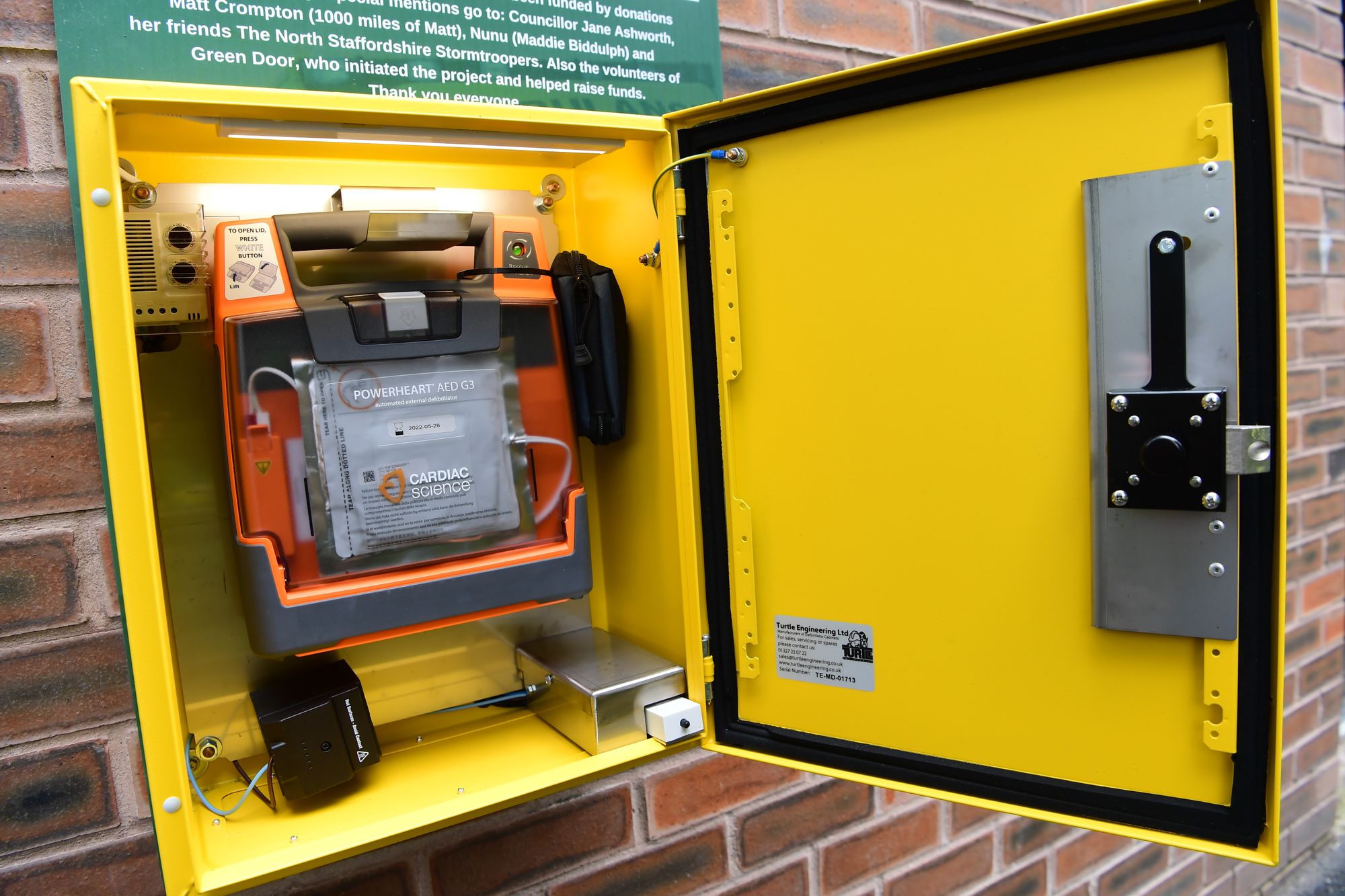 Defib theft probes in Runcorn