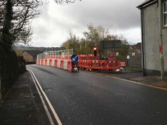 Construction begins at Llanharan railway footbridge site