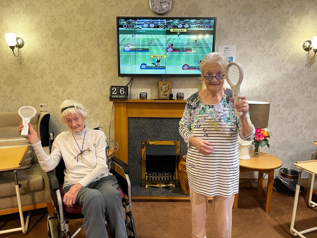 Copthorne care home residents keep fit with Wii Sports as part of national initiative