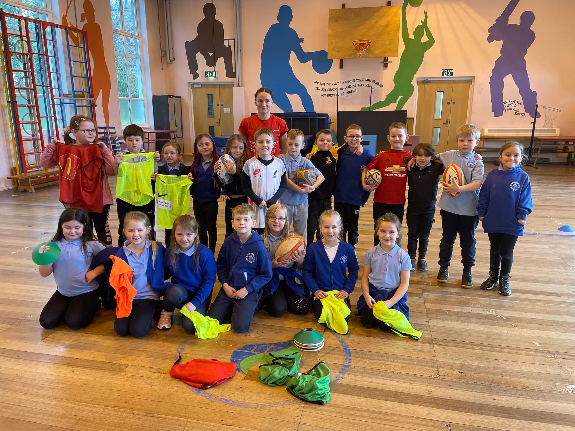 Welsh rugby union professional hosts masterclass with Pontarddulais primary school