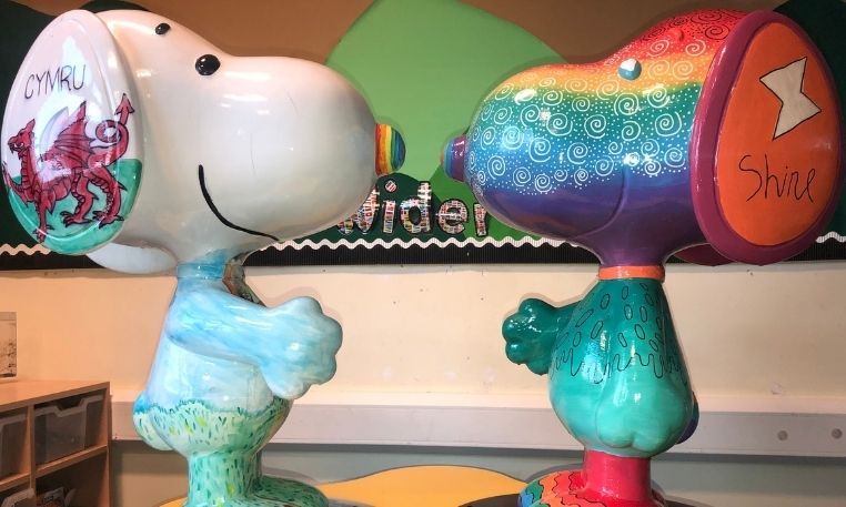 Caerphilly pupils design adorable Snoopy sculptures for Dogs Trust