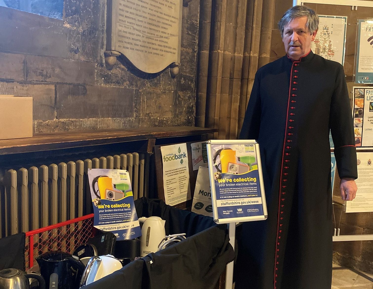 Lichfield Cathedral joins recycling campaign to give electronic gadgets a new lease of life