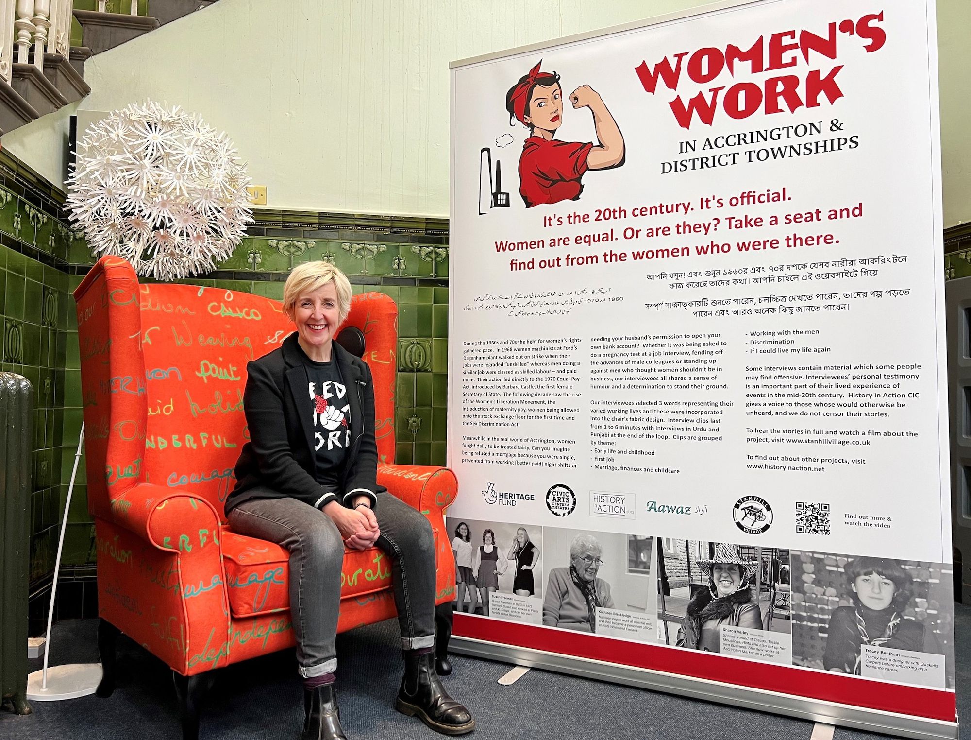 New talking chair tells stories of working women from Accrington