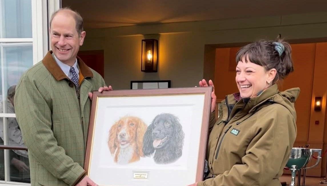 Rainow based pet artist commissioned to draw the Queen's Cocker Spaniels