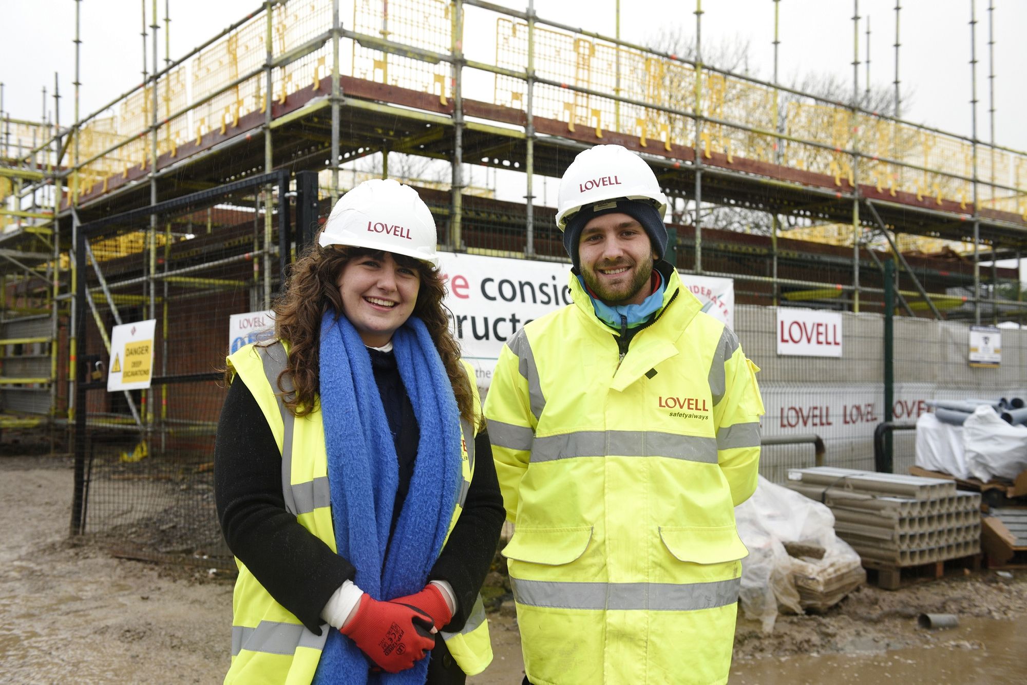 Apprentice Jack get hands-on experience with housebuilder