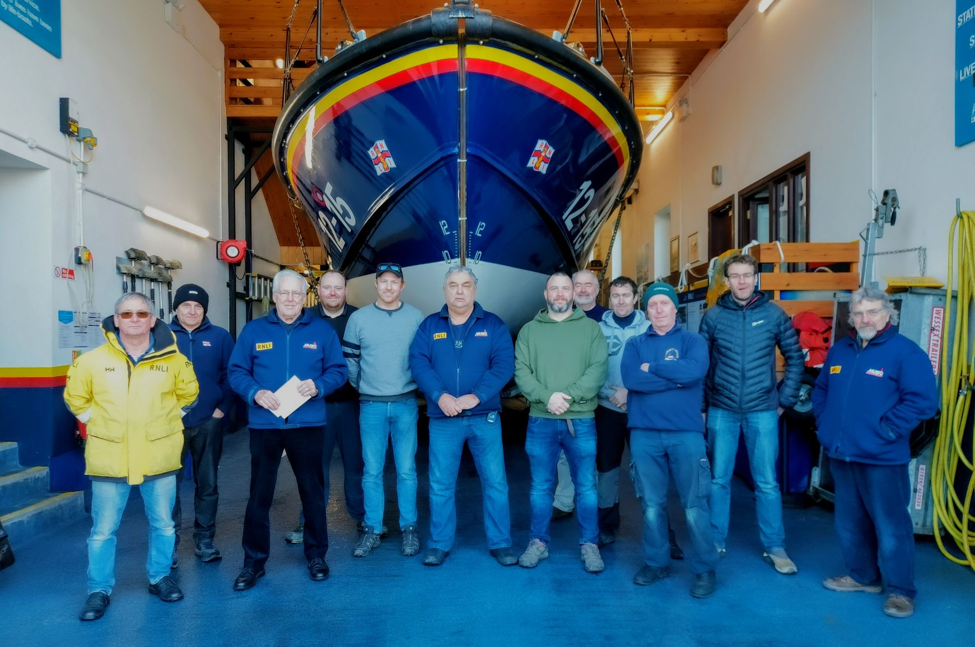 Rowers return to thank New Quay RNLI lifesavers after Storm Arwen sea