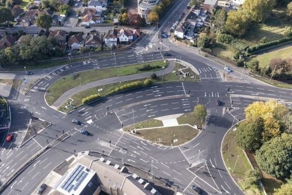 £6.4m upgrade to A30 Crooked Billet roundabout near Staines complete