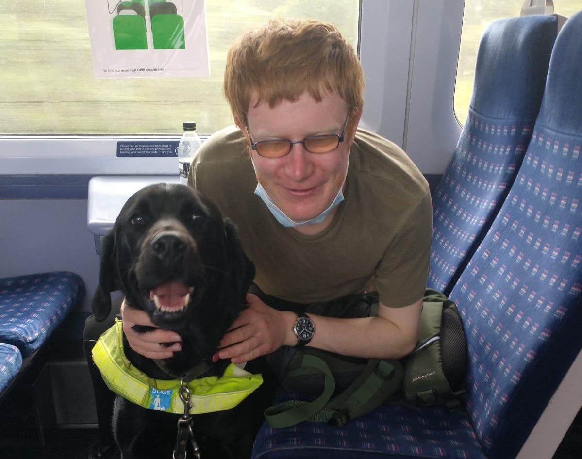Guide dog helps Ludlow man enjoy post-lockdown travel adventures