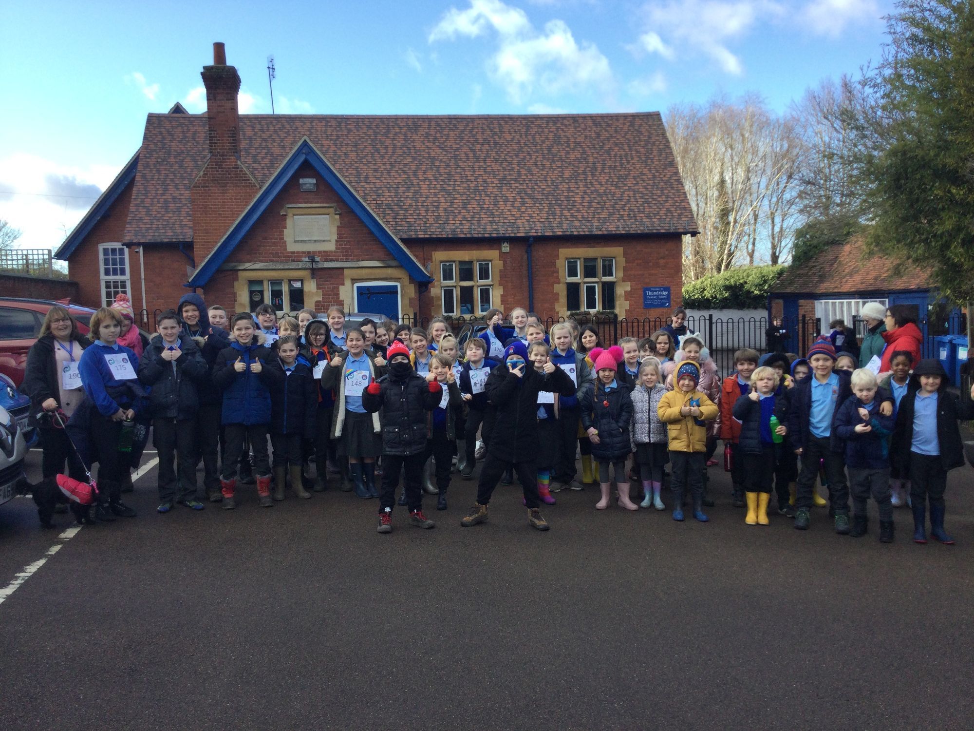 Thundridge primary school pupils walk 5k in support of 'brave young heroes' battling Cancer