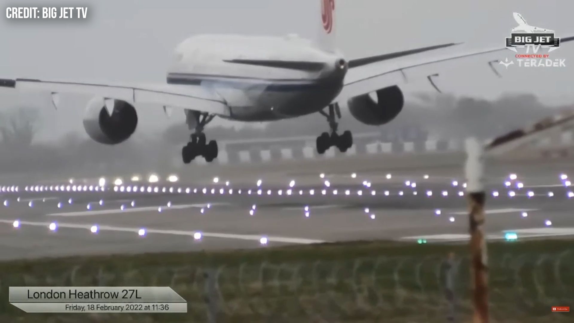 Big Jet TV: Thousands tune in to watch flights landing at Heathrow amid storm