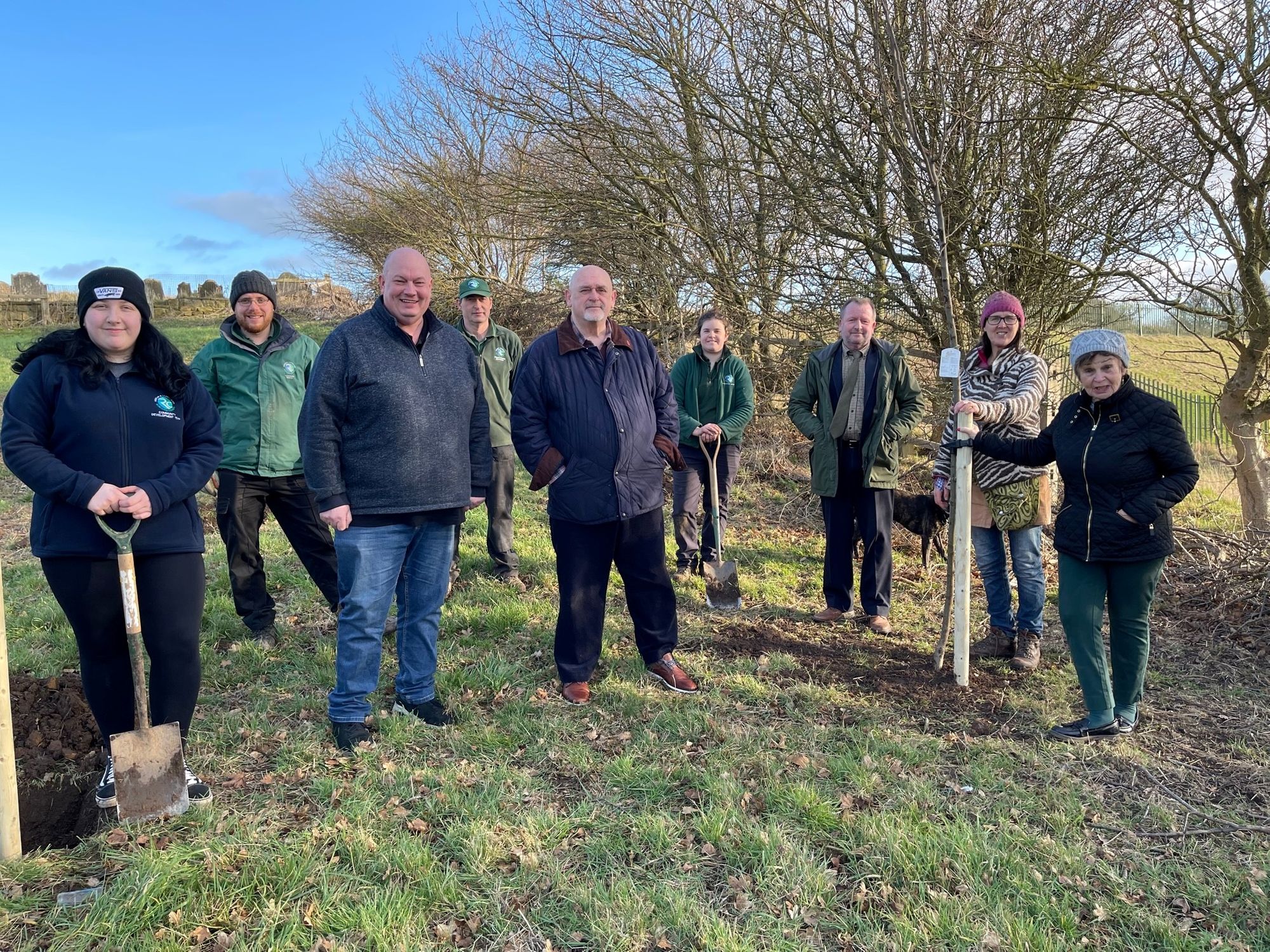 Brotton volunteers create woodland walk in village centre