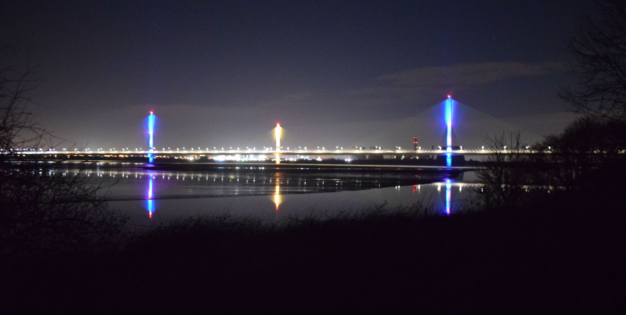 Mersey Gateway shines yellow and blue as MP says Putin has unleashed 'evil'