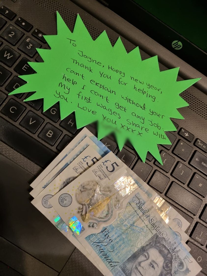 Spennymoor tutor receives thank you note to treasure from learner that landed their first job