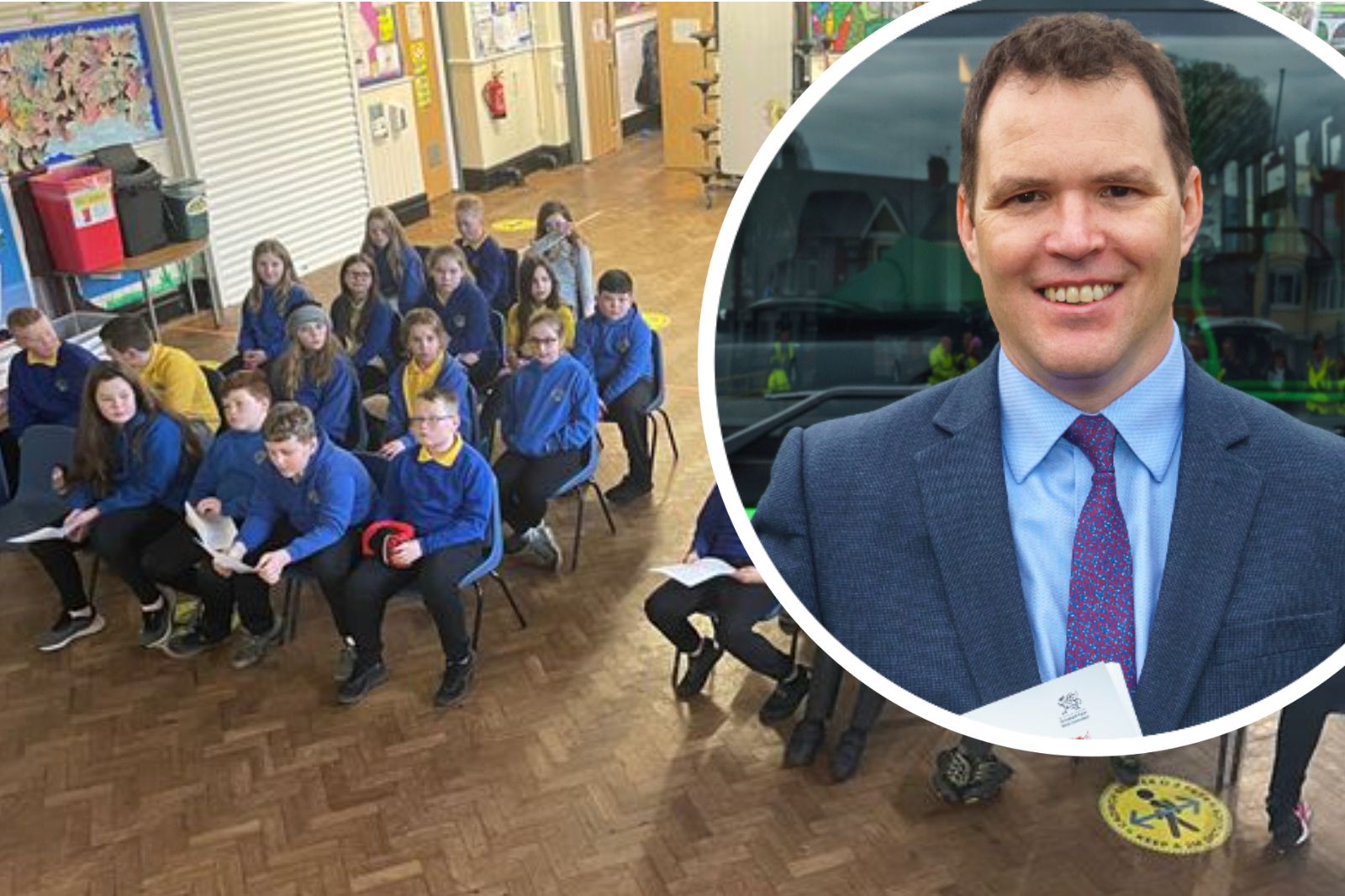 Llanelli MS Lee Waters quizzed on climate change by primary school children