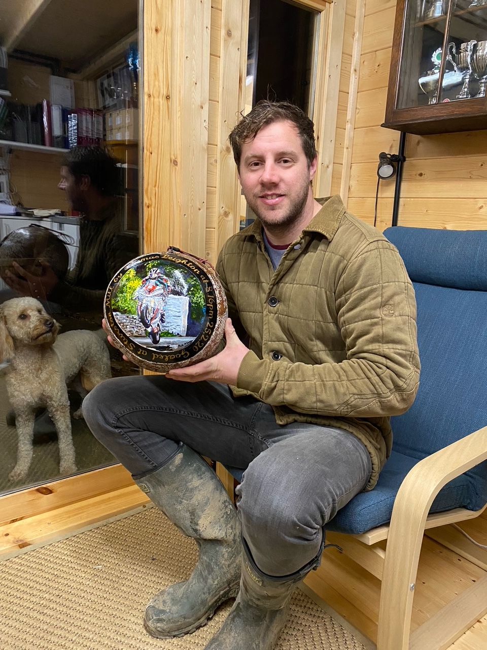 Shrovetide goal-scorer Tom enlists bike artist to paint his cherished leather