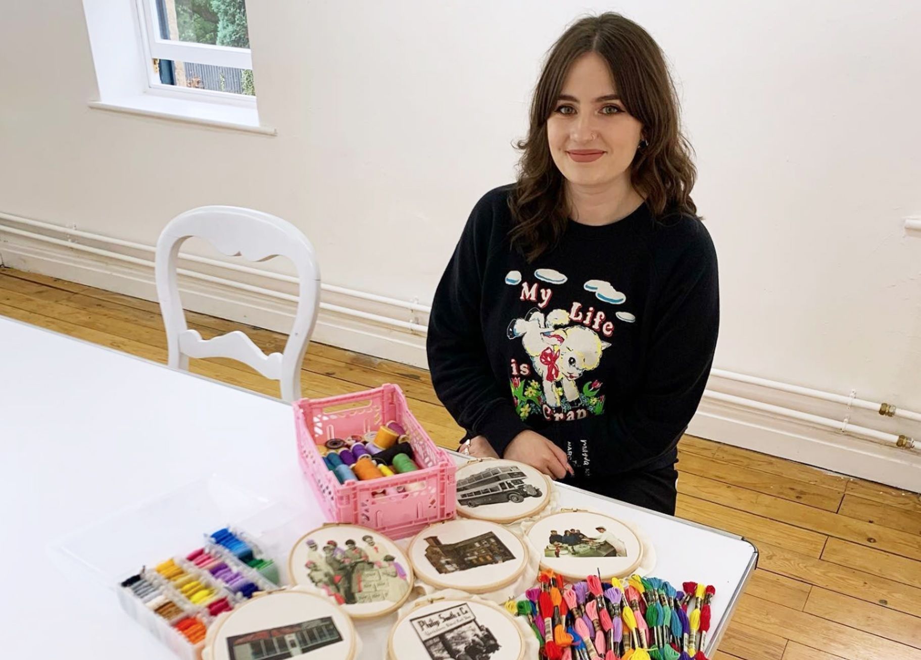 Artist celebrates Yorkshire identity with stitch tribute to favourite ‘chippy’
