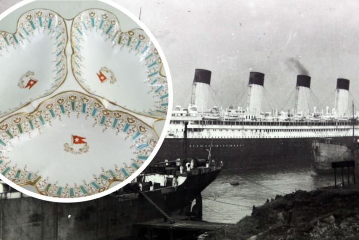 Ceredigion crockery dish from Titanic sister ship sells for £2,000 at auction