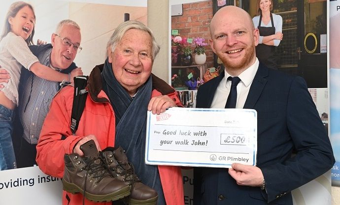 Biddulph grandad collects bumper cheque after raising £1m for charity