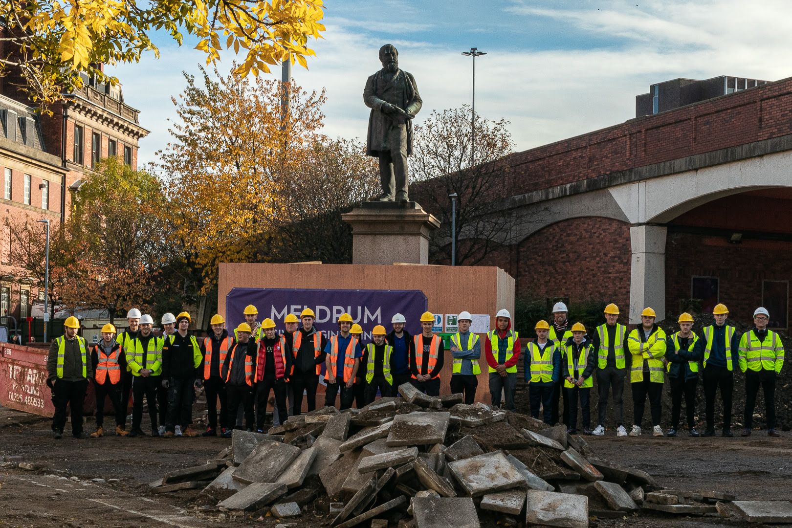 Workers recreate 1902 photo at key heritage site in Middlesbrough