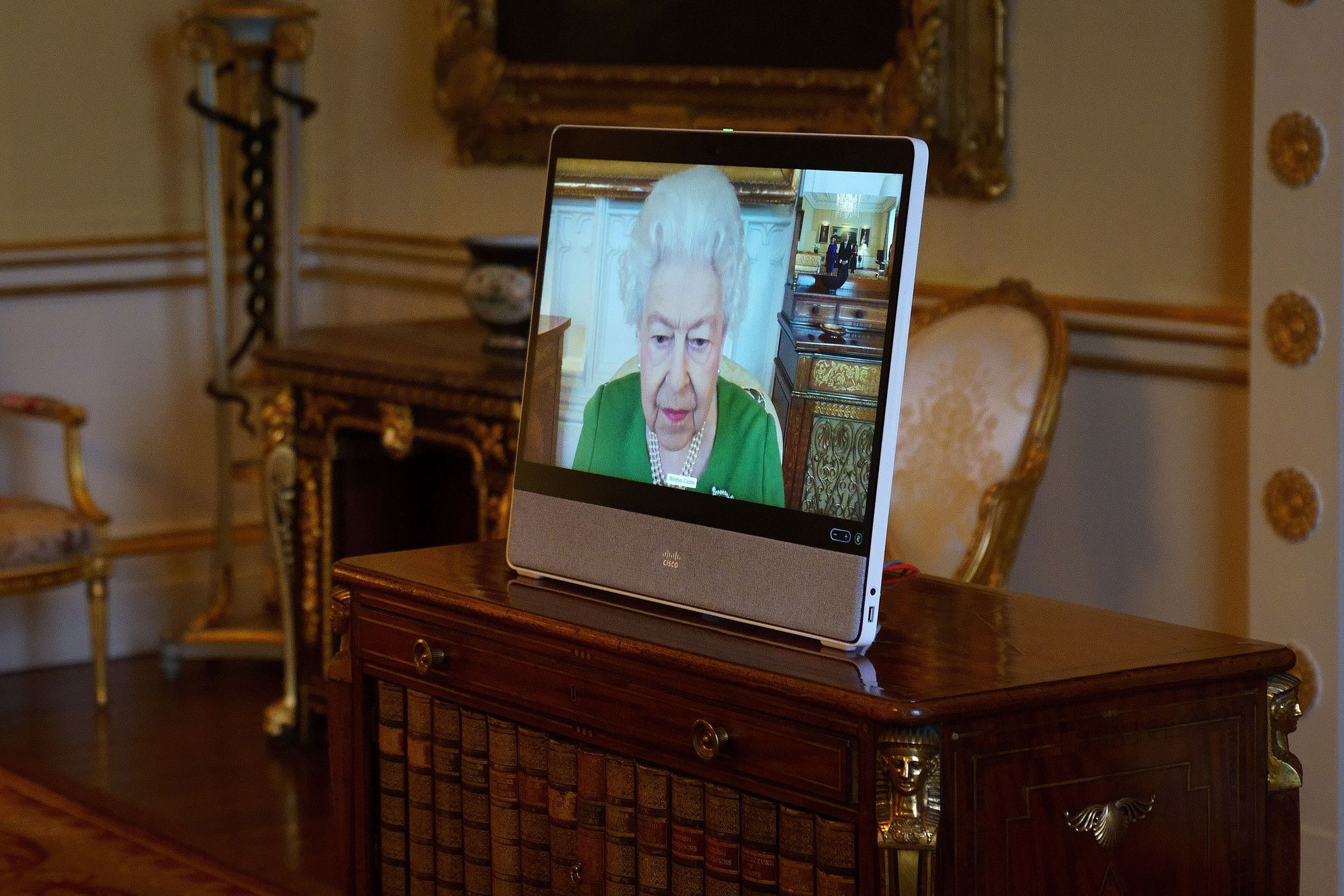 Charles says Queen is ‘a lot better’ as she is pictured holding first audiences since Covid diagnosis