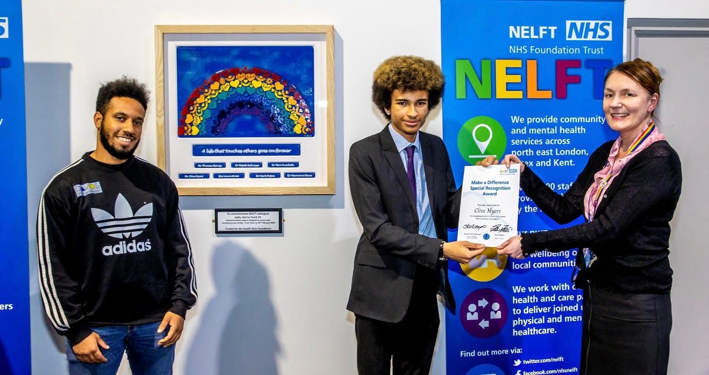 Artwork unveiled in Rainham to commemorate NHS Trust staff lost to Covid-19
