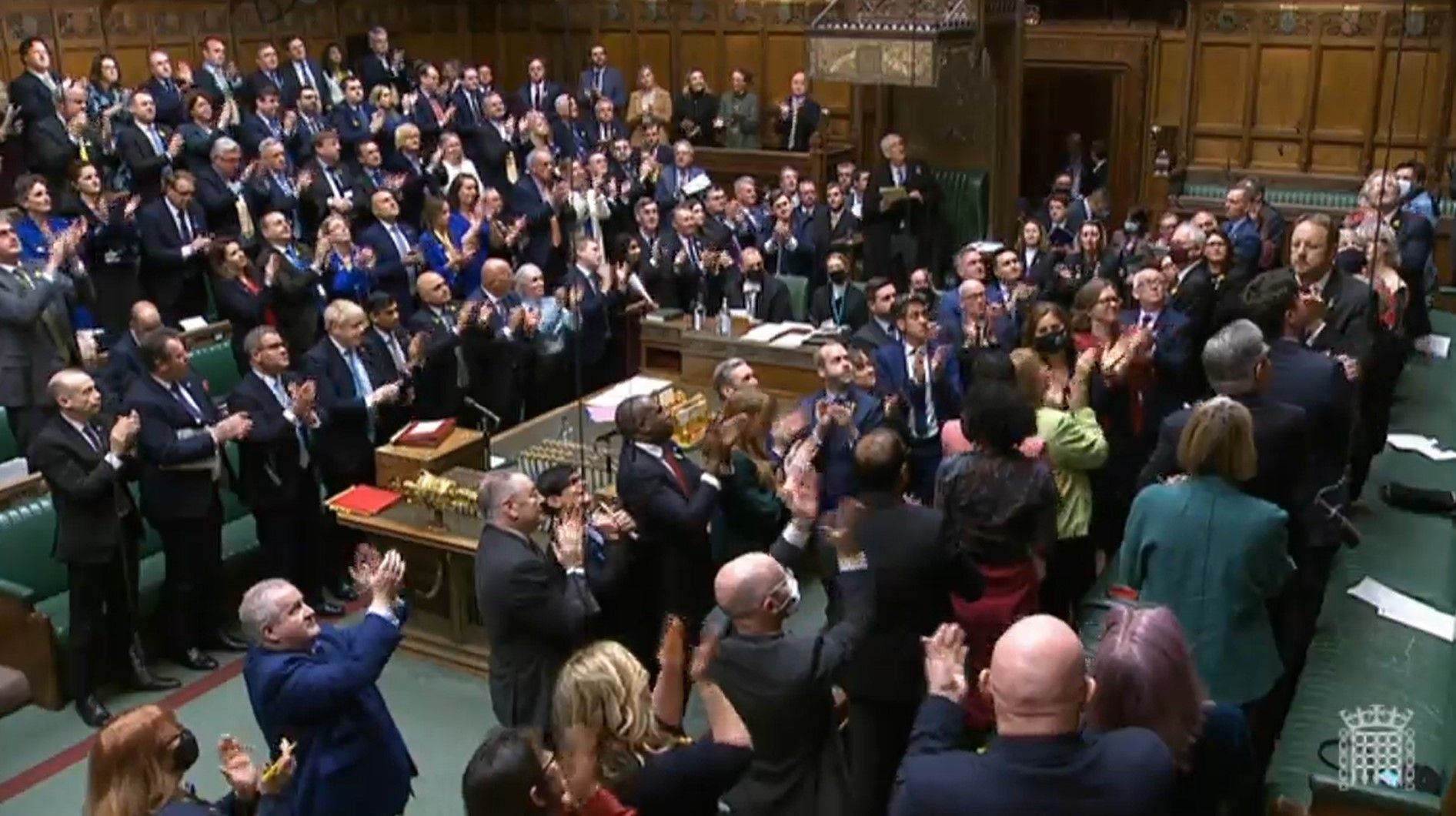 Ukraine ambassador gets standing ovation from MPs in touching moment