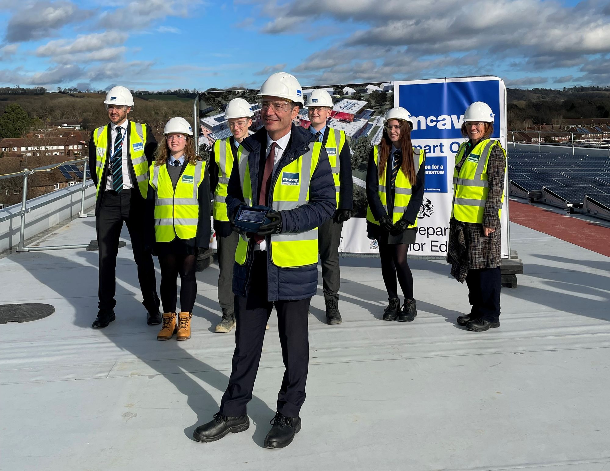 Milestone of building completion for new Surrey school celebrated